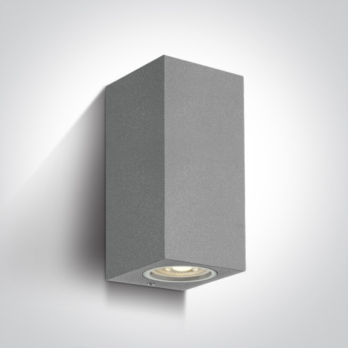67426A/G GREY WALL LIGHT GU10 2x10W IP65