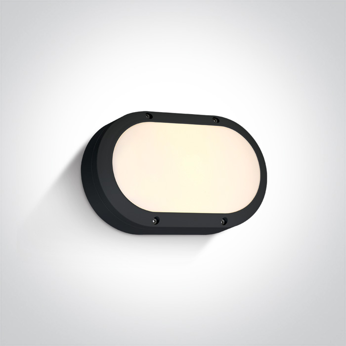 67442B/B/W BLACK WALL LIGHT 10W WW IP54 230V