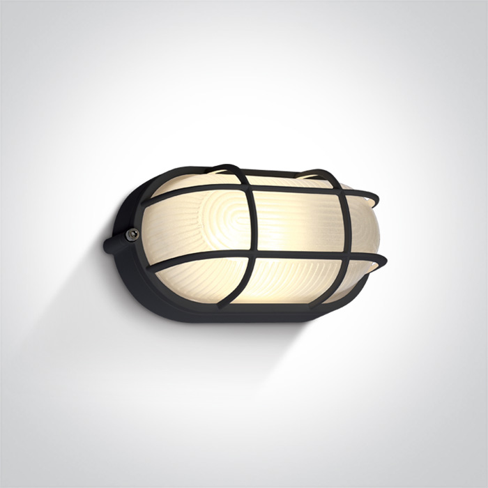 67444C/B/W BLACK WALL LIGHT 10W WW IP54 230V
