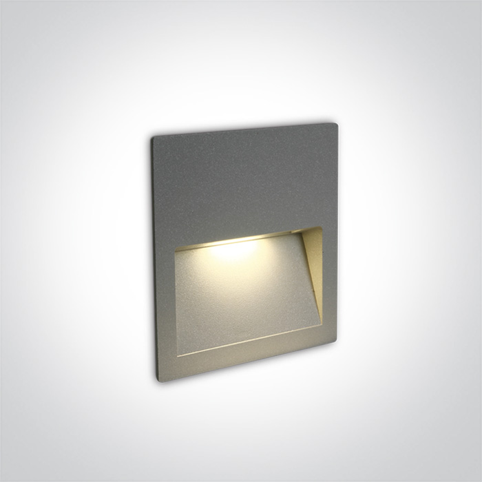 68068A/G/W GREY WALL RECESSED 4W WW IP65 DARK LIGHT 100-240V