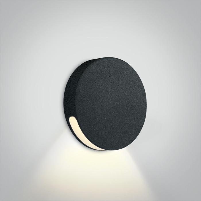 68074/B/W BLACK WALL RECESSED COB 2W WW 700mA IP65 DARK LIGHT