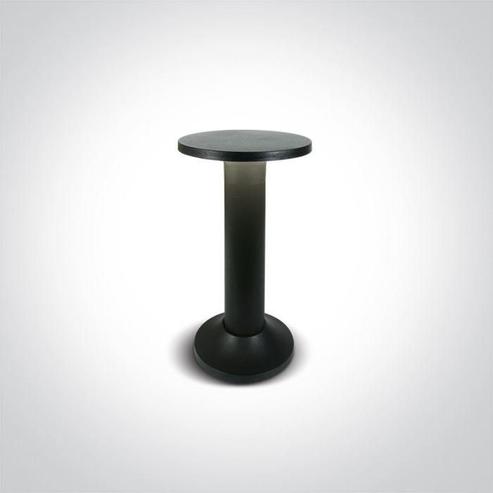 67490/B/W BLACK 6,5W WW IP54 30cm BOLLARD 230V